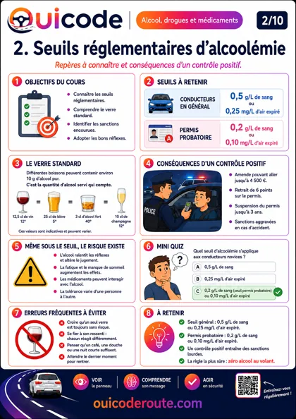 Aperçu de la fiche Seuils réglementaires d’alcoolémie