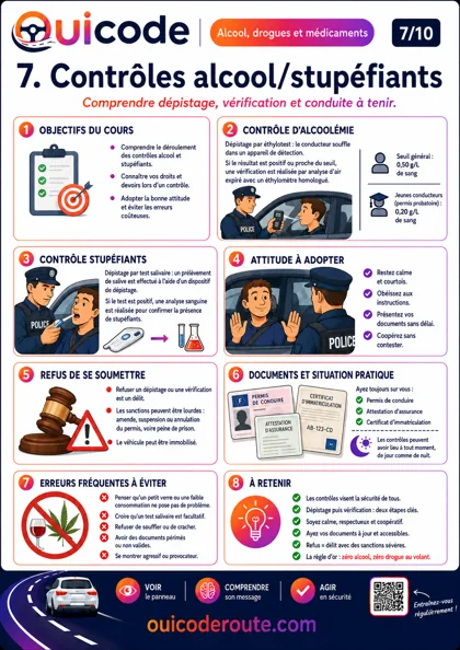 Aperçu de la fiche Contrôles alcool/stupéfiants