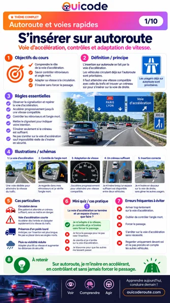 Aperçu de la fiche S’insérer sur autoroute