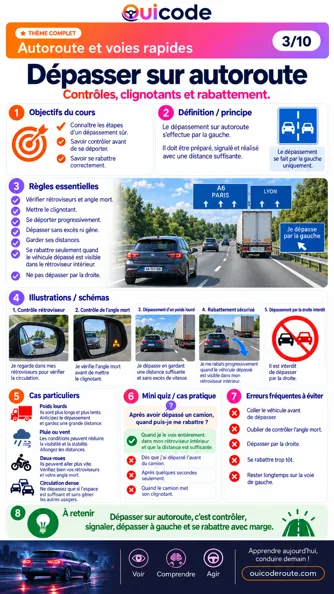 Aperçu de la fiche Dépasser sur autoroute