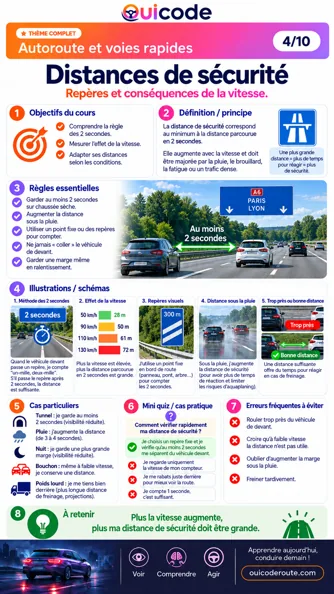 Aperçu de la fiche Distances de sécurité