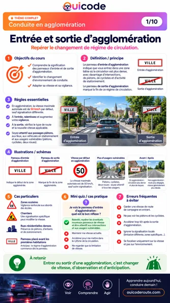 Aperçu de la fiche Entrée et sortie d’agglomération