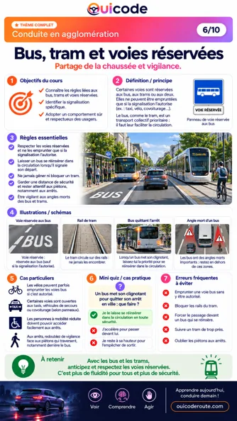 Aperçu de la fiche Bus, tram et voies réservées