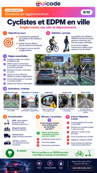 Aperçu de la fiche Cyclistes et EDPM en ville