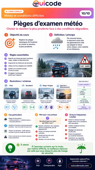 Aperçu de la fiche Pièges d’examen météo