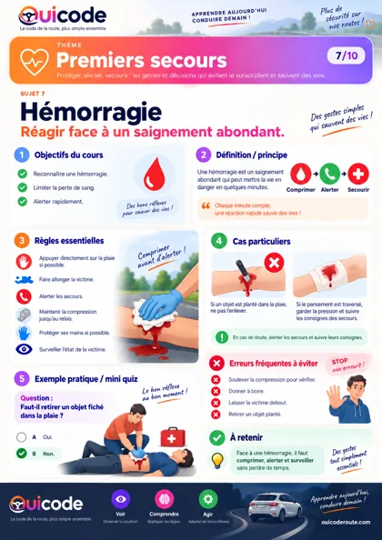 Aperçu de la fiche Hémorragie
