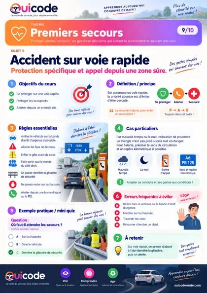 Aperçu de la fiche Accident sur voie rapide