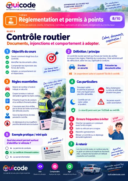Aperçu de la fiche Contrôle routier