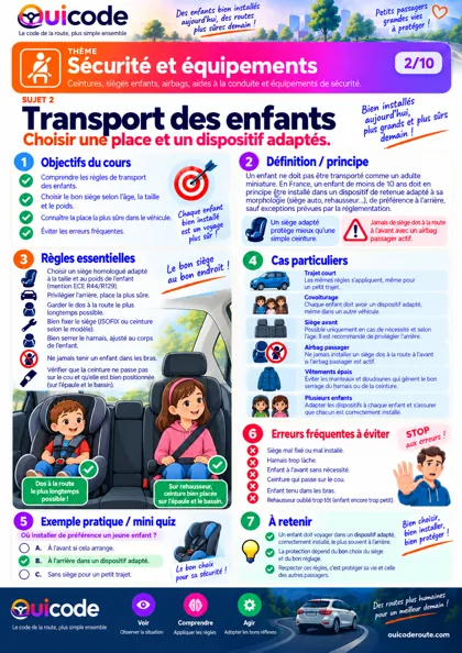 Aperçu de la fiche Transport des enfants