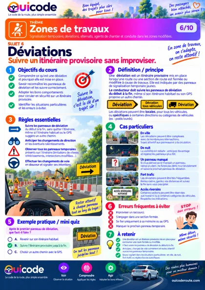 Aperçu de la fiche Déviations