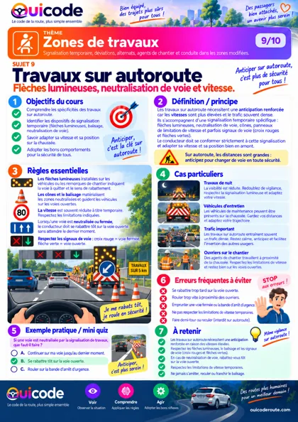 Aperçu de la fiche Travaux sur autoroute