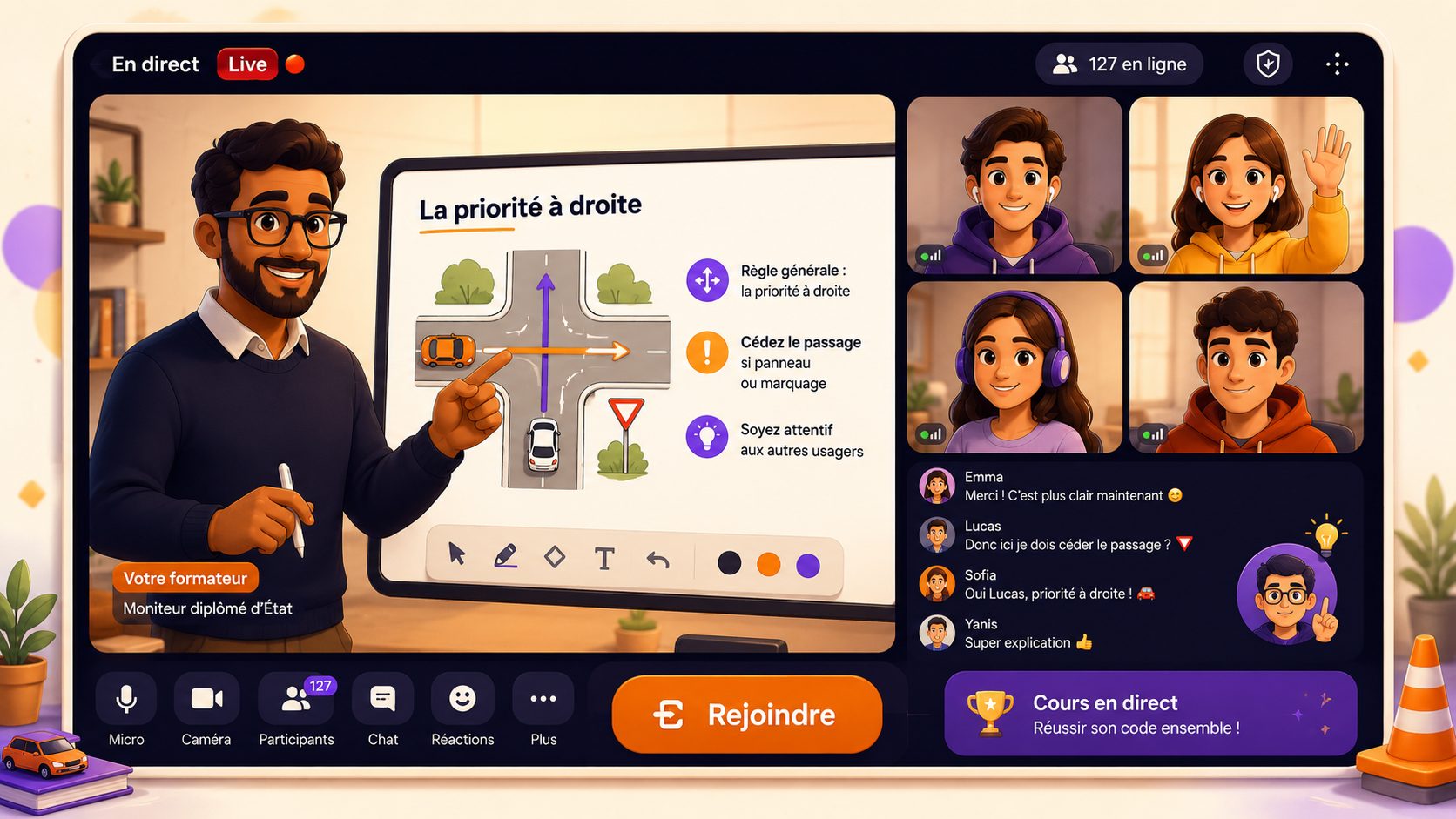 📺 Cours live en groupe